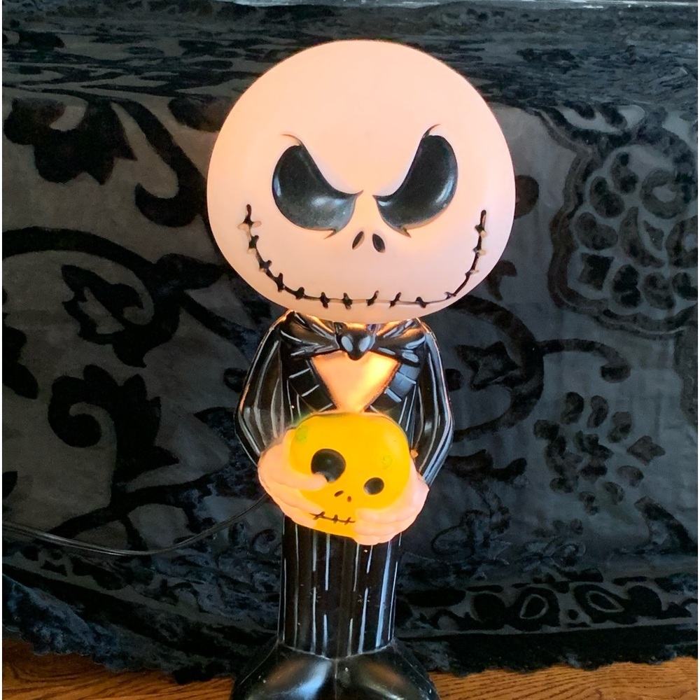 Jack Skellington Light Up Plug in Blow Mold - Picture 3 of 7